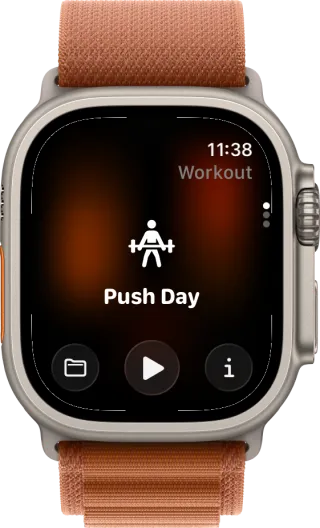 Starting a workout