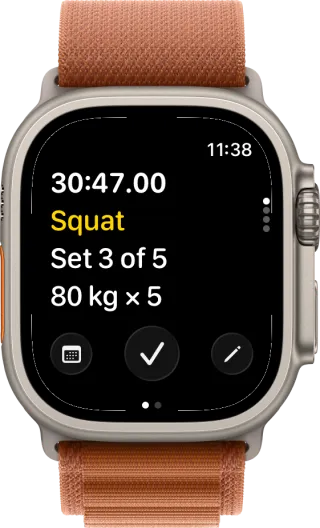 Mid set: the weight, the reps and the clock