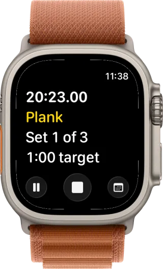 A timed exercise counting down