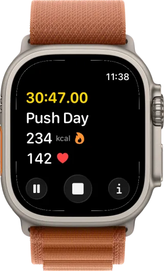 Live workout metrics
